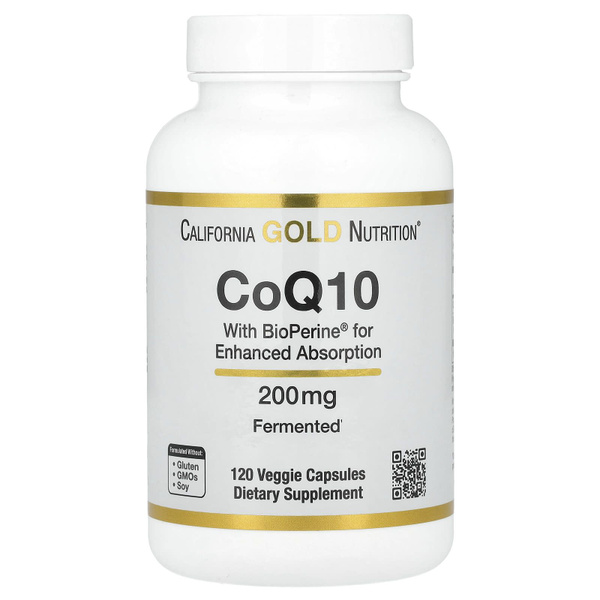 Коэнзим Q10 с Bioperine, пищевая добавка, California Gold Nutrition ...