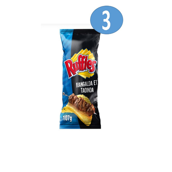 Ruffles Картофельные чипсы со вкусом мяса барбекю (107 г x 3 шт ...