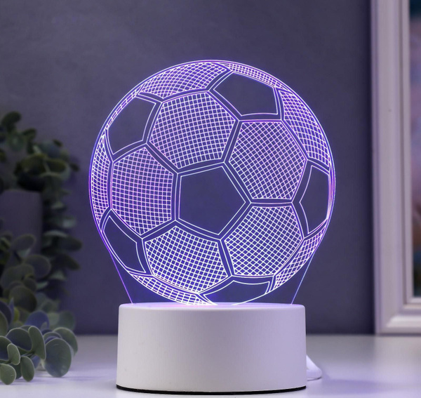 Светильник Футбольный мяч LED RGB от сети 9,5x12,5x16 см - купить с ...