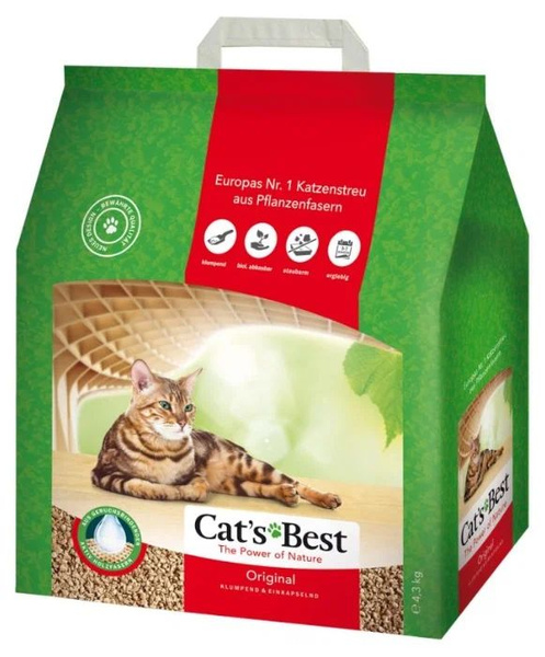 Наполнитель для кошачьего туалета Cat's Best Original древесный ...