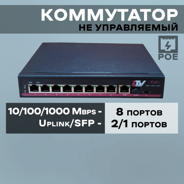 Коммутатор LTV LTV-3S08G_НФ-00001050 - купить по выгодной цене в ...