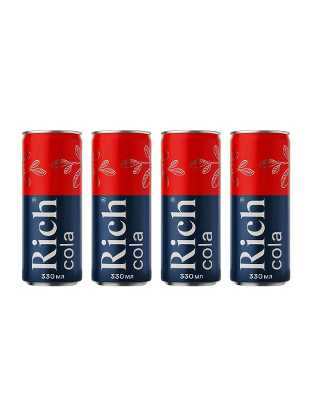 Газированный напиток Rich Cola, 4 шт x 330 мл купить на OZON по низкой ...