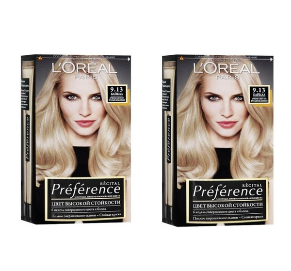 LOREAL Preference Краска для волос, тон 9.13, светло русый бежевый, 2 ...