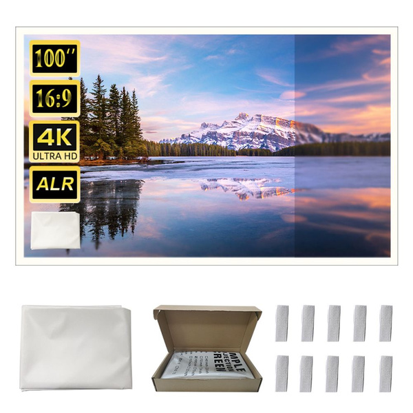 100" Белый ALR Антибликовый Экран для Проектора купить на OZON по ...