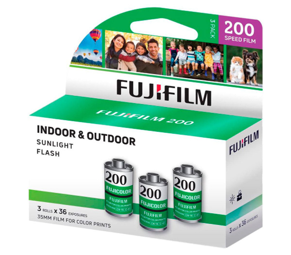 Фотопленка Fujifilm 200 Color Negative Film, 36 кадров, упаковка 3 шт ...