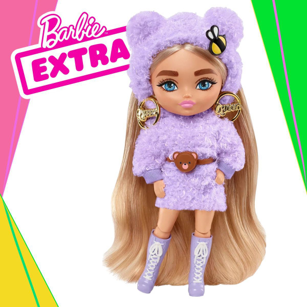 Характеристики Шарнирная кукла Barbie Extra Minis HGP66 в пушистом ...