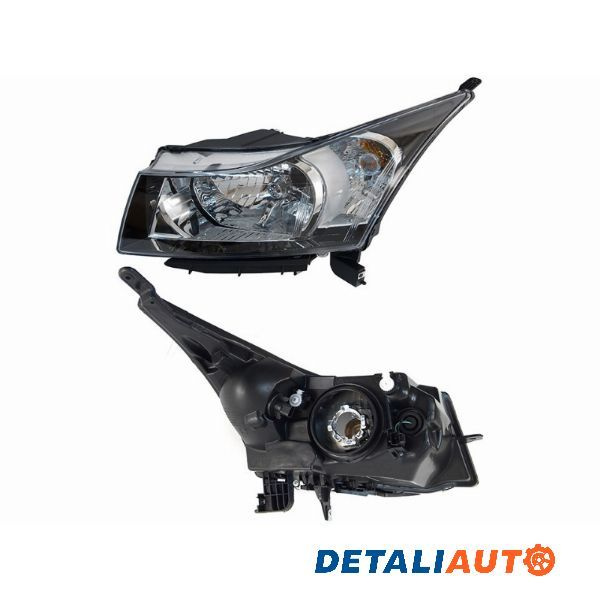 Фара Chevrolet Cruze 09-15 (Слева/ Ручная регулировка/ чёрная)