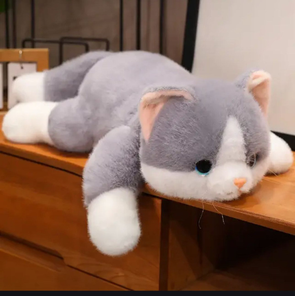Мягкая игрушка кот, котик, реалистичный, пушистый, глазастик, мягкий ...