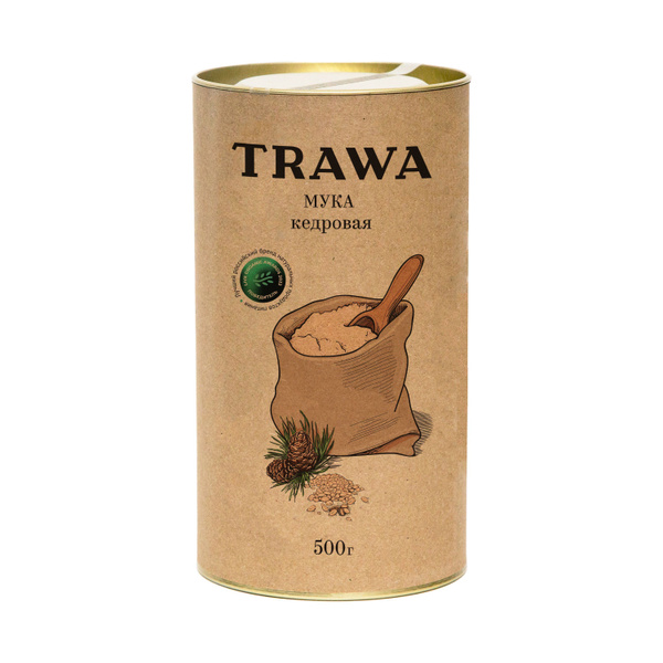 Trawa Мука кедровая обезжиренная 500 гр. / Для выпечки и Панировки ...