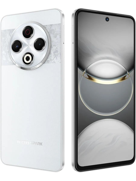 tecno смартфон spark 20c ростест eac 8 128 гб белый