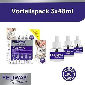 3-Pack Feliway Optimum Cat Calming Pheromone Refills – 48ml Each, 90-Day Supply For Stress Relief In Kittens & Cats 5 thumbnail image