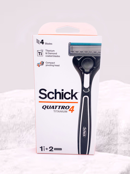 SCHICK СТАНОК QUATTRO TITANIUM 4 (СТАНОК+2 картриджа) купить на OZON по ...