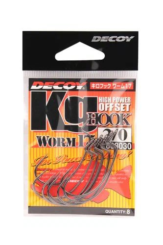 Amo Decoy KG Hook Worm 17 (cod. 808023) – Perfetto Per Pesca Con Verme Artificiale, All’amo Singolo Affilato