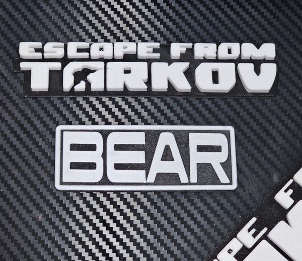 Нашивка/Шеврон/Патч резиновый "Escape from Tarkov BEAR (Побег из ...