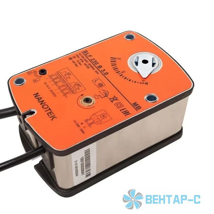 Электропривод Nanotek BLF 230 B (3 Нм) (с возвратной пружиной, 3Нм, 230 В)