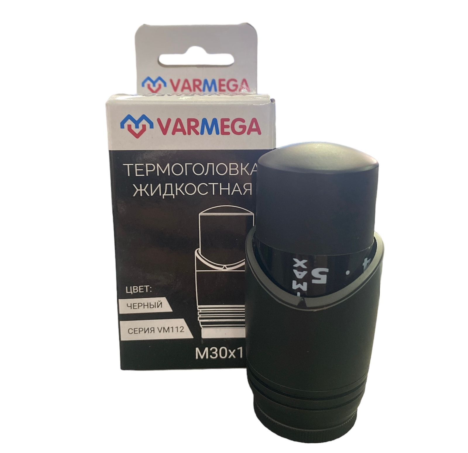 Термостатическая головка Varmega, серия VM112, M30х1.5, черная