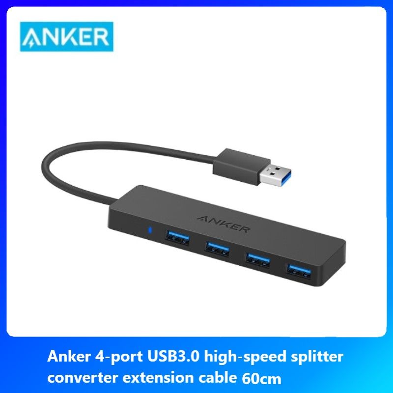 Док-станцияAnker4-portUSB3.0high-speedsplitterconverterextensioncable60cm