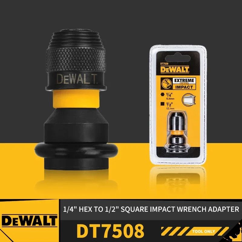 DEWALT DT7508 Переходник для ударного гайковёрта с шестигранной головкой 1/4 дюйма на квадратный 1/2 дюйма