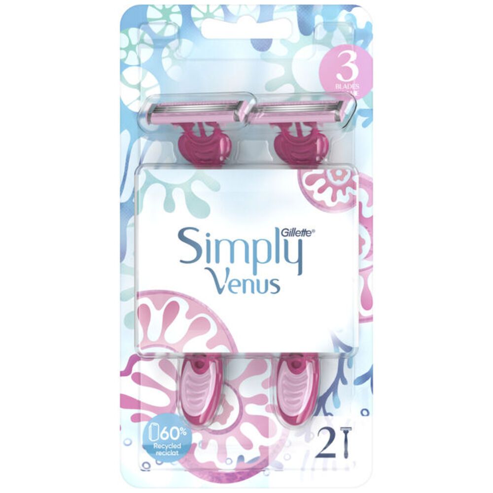 Gillette Venus Женский Бритвенный станок Simply 3, 2 шт.