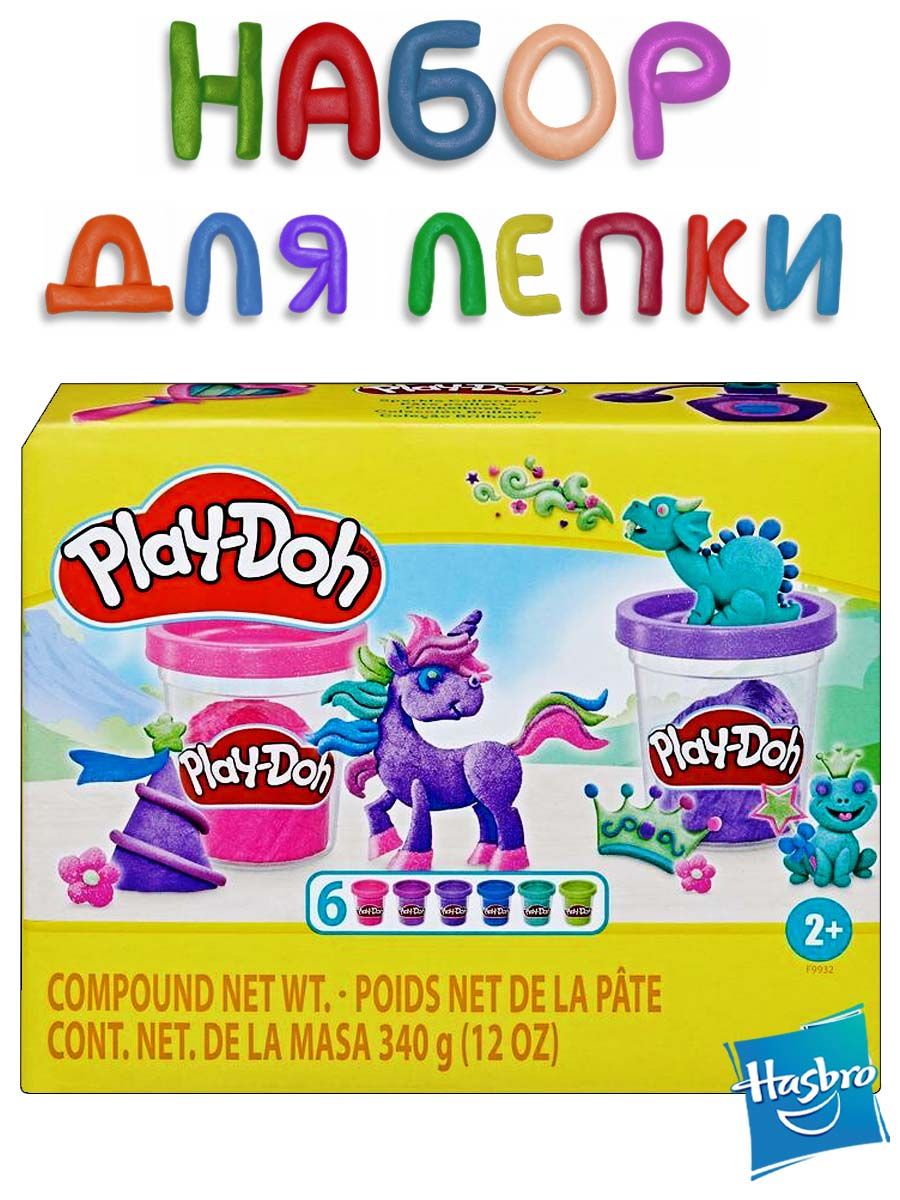 Набор массы для лепки Play-Doh "Блестящая коллекция" (6 шт.) Hasbro