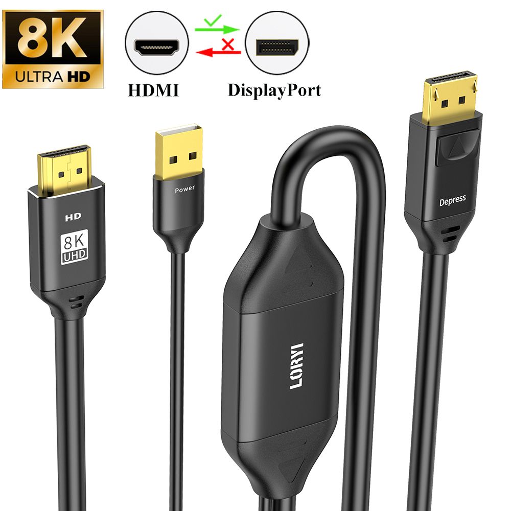 Аудиокабель HDMI/DisplayPort, 2 м, черный