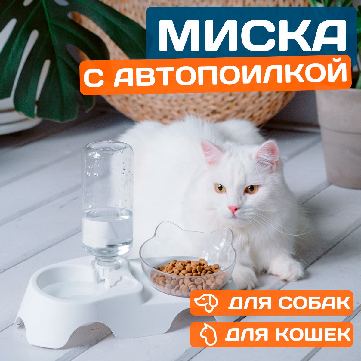 Мискадлякошек,мискадлясобакмелкихпород,иавтопоилка,двойная,наподставке,автоматическаяпоилкасбутылкойна0,5л