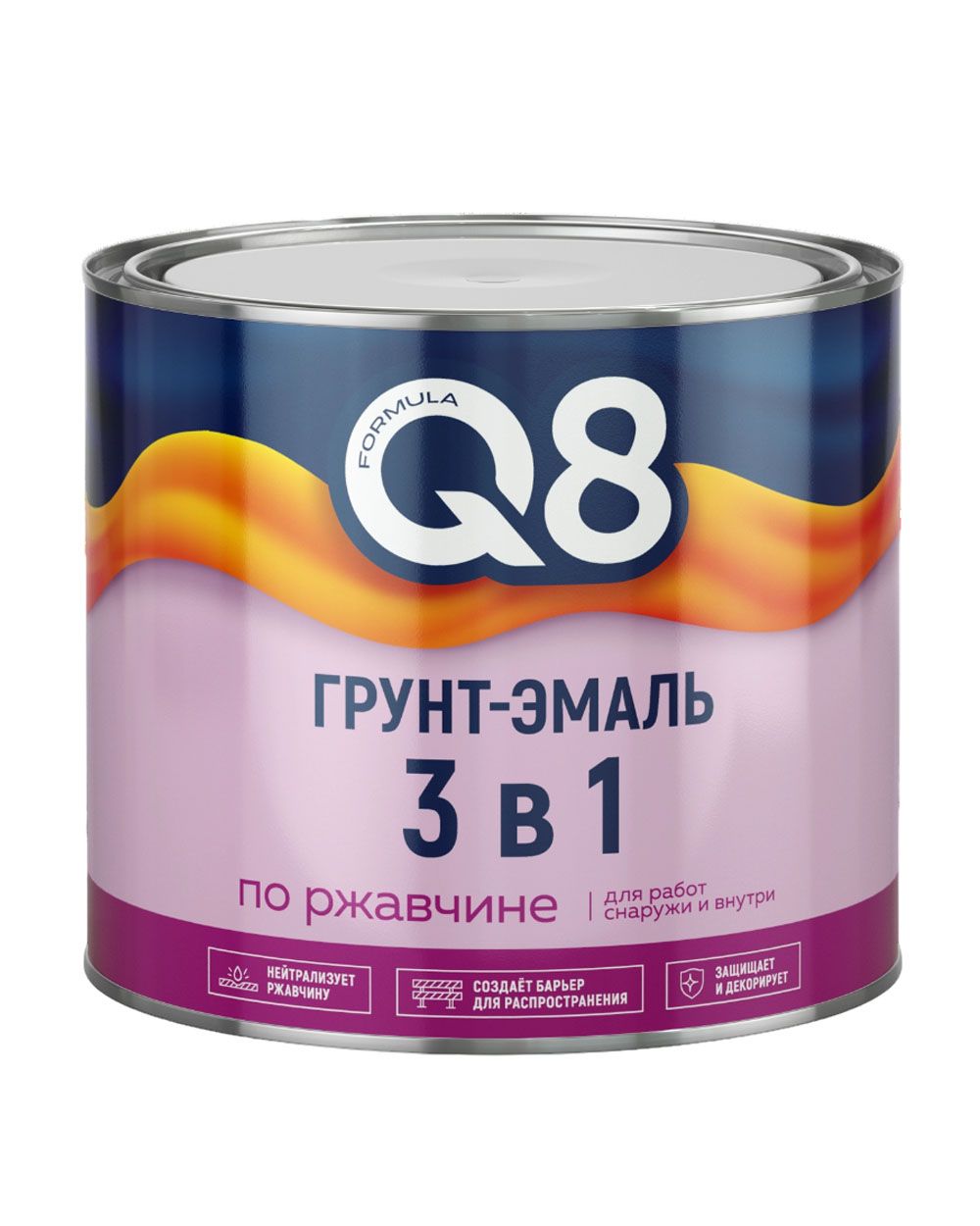 Грунт-эмальFormulaQ83в1поржавчине,алкидная,полуматовая-коричневая/1,9кг