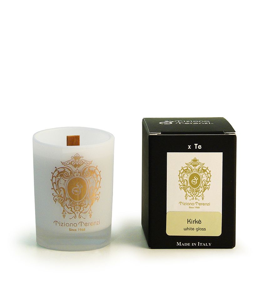TIZIANA TERENZI KIRKE FOCO CANDLE WHITE GLASS Парфюмированная свеча 30 г Tiziana Terenzi купить