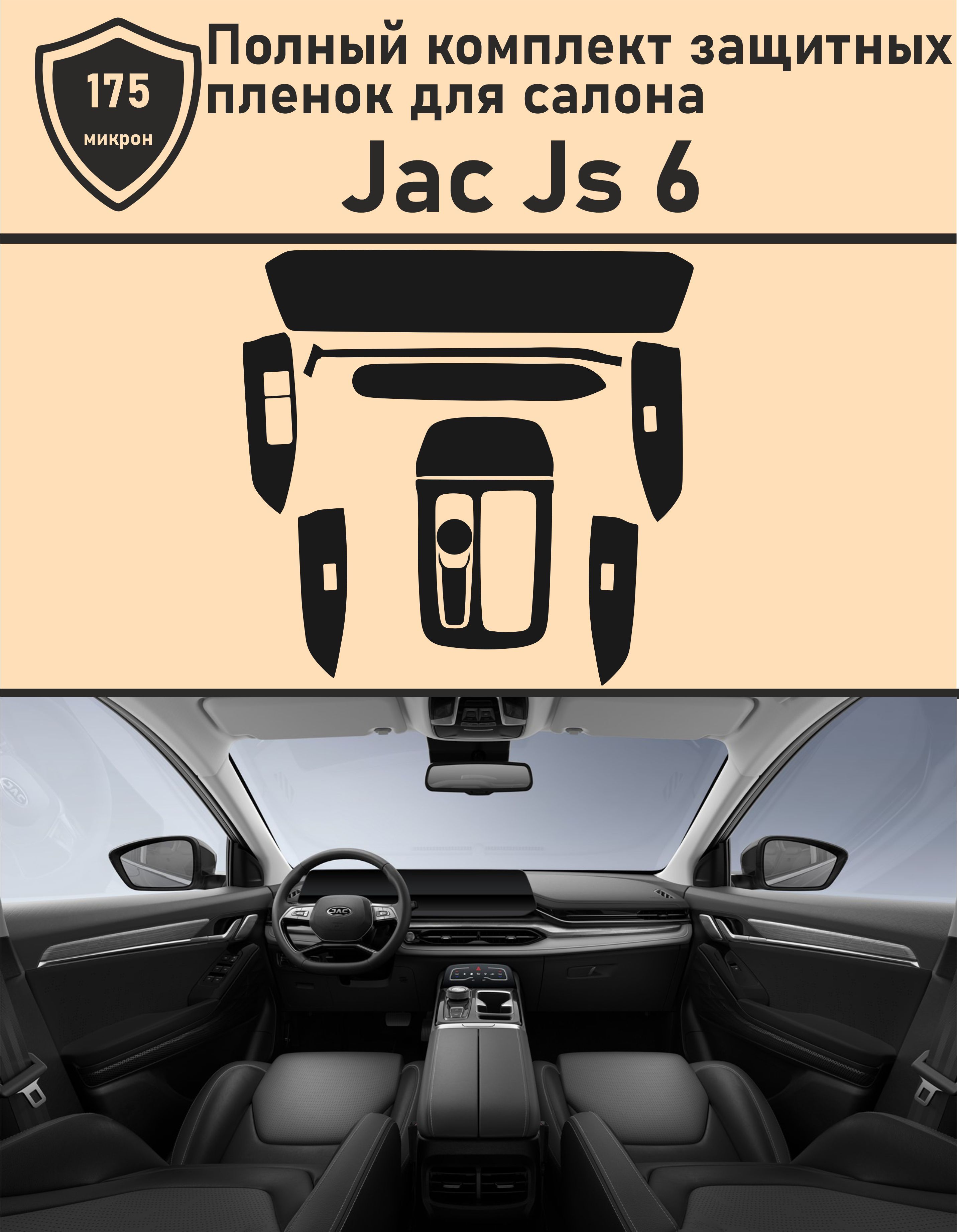 Jac JS6/Полный комплект защитных пленок для салона