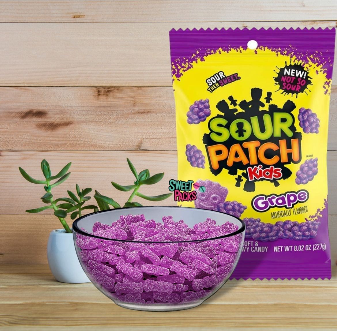 ЖевательныеконфетыSourPatch,вкусвиноград