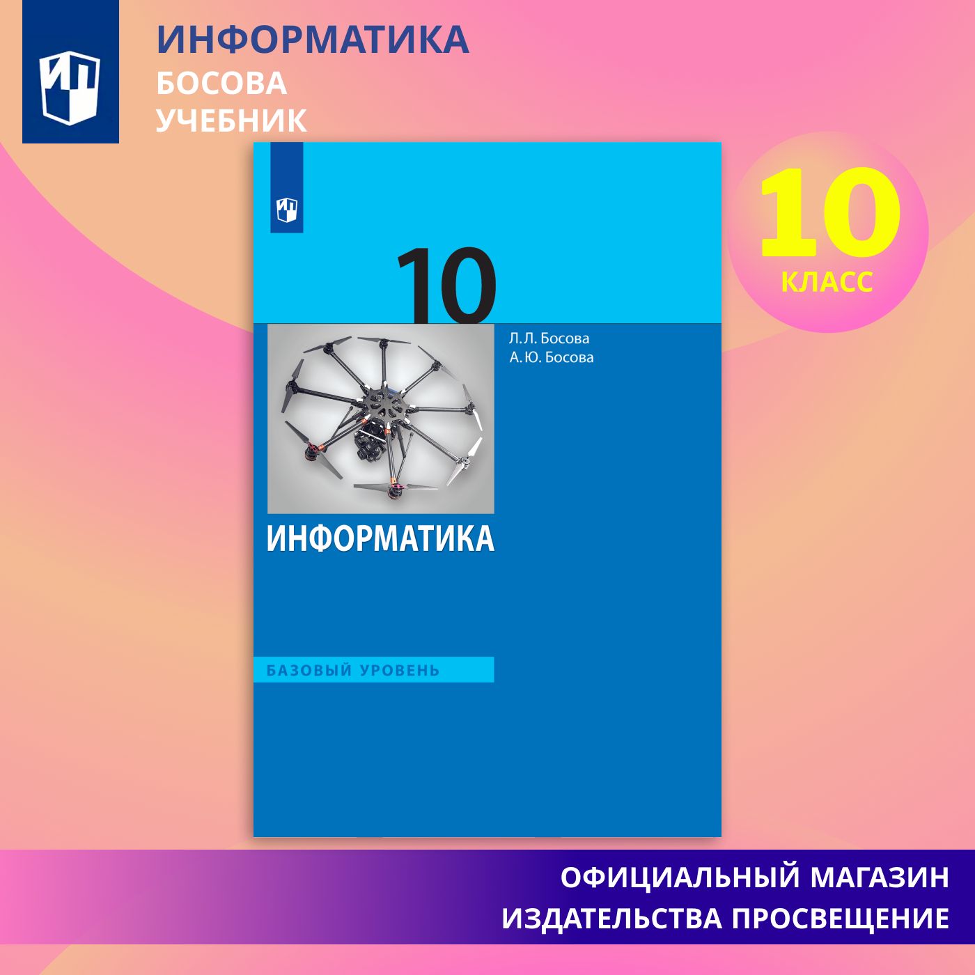 Информатика. 10 класс. Учебник. Базовый уровень. ФГОС |  Босова Л. Л., Босова Анна Юрьевна