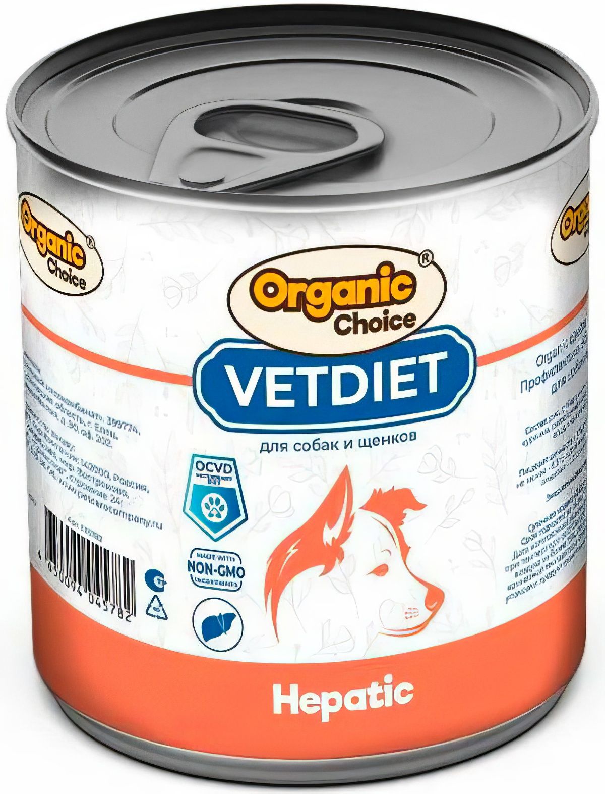 Корм Organic Сhoice VET Hepatic (консерв.) для собак и щенков, профилактика болезней печени, 340 г x 12 шт