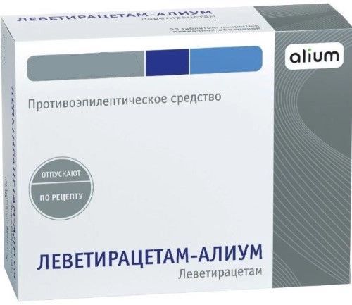 Леветирацетам-Алиум, таблетки в пленочной оболочке 500 мг, 30 шт.