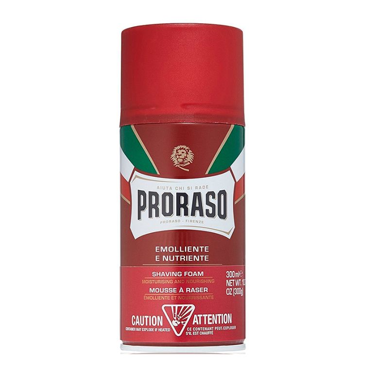 PRORASO Shaving Foam Moisturising and Nourishing Пена для бритья питательная с маслом сандала и маслом ши 300 мл