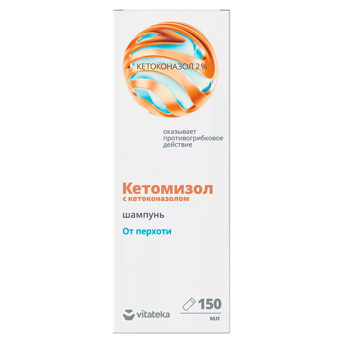 ВИТАТЕКАКетомизол,шампуньпротивперхотискетоконазолом,150мл