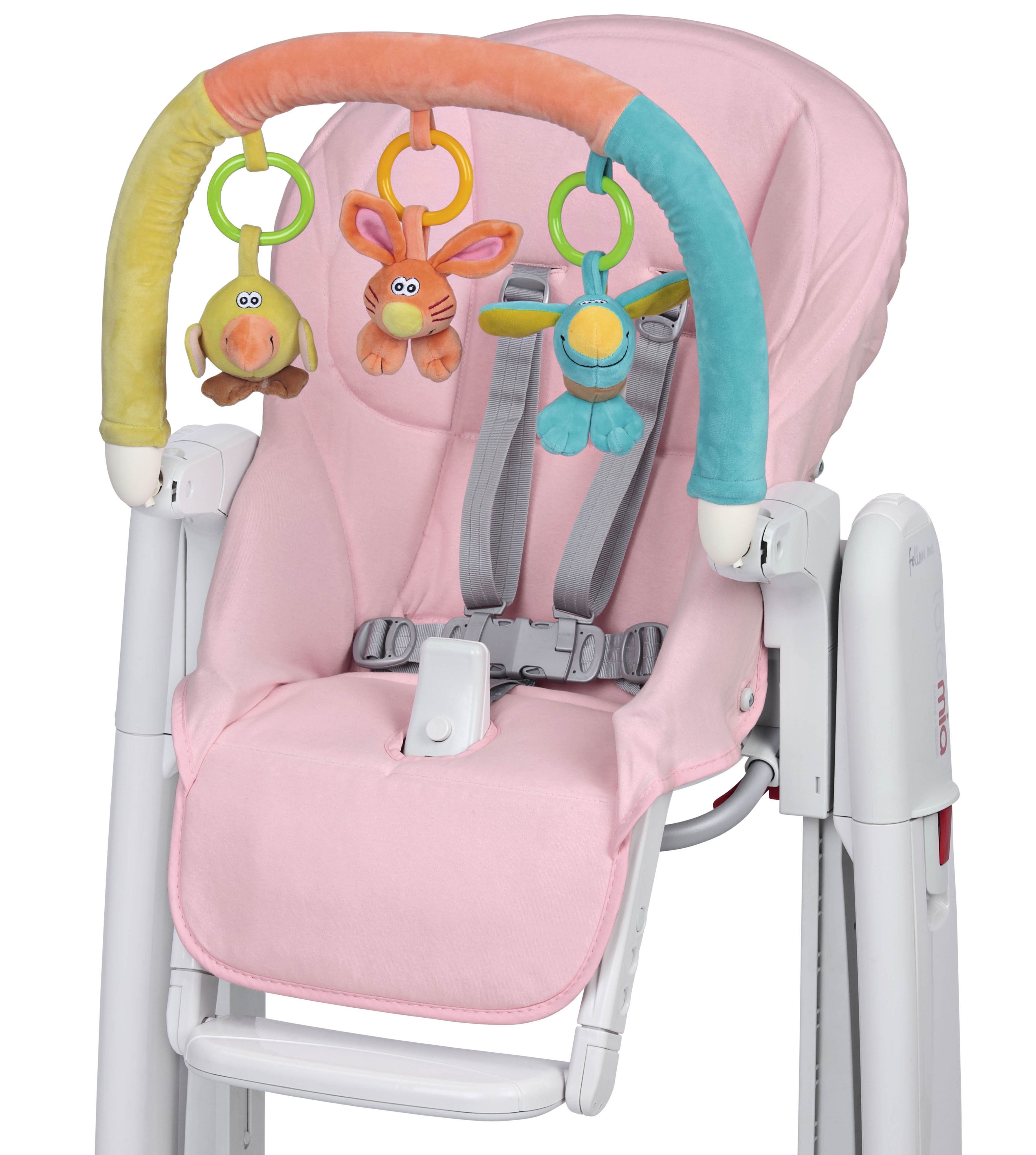 Накидка на чехол Peg-Perego Kit Tatamia Rosa New и дуга с игрушками, розовый