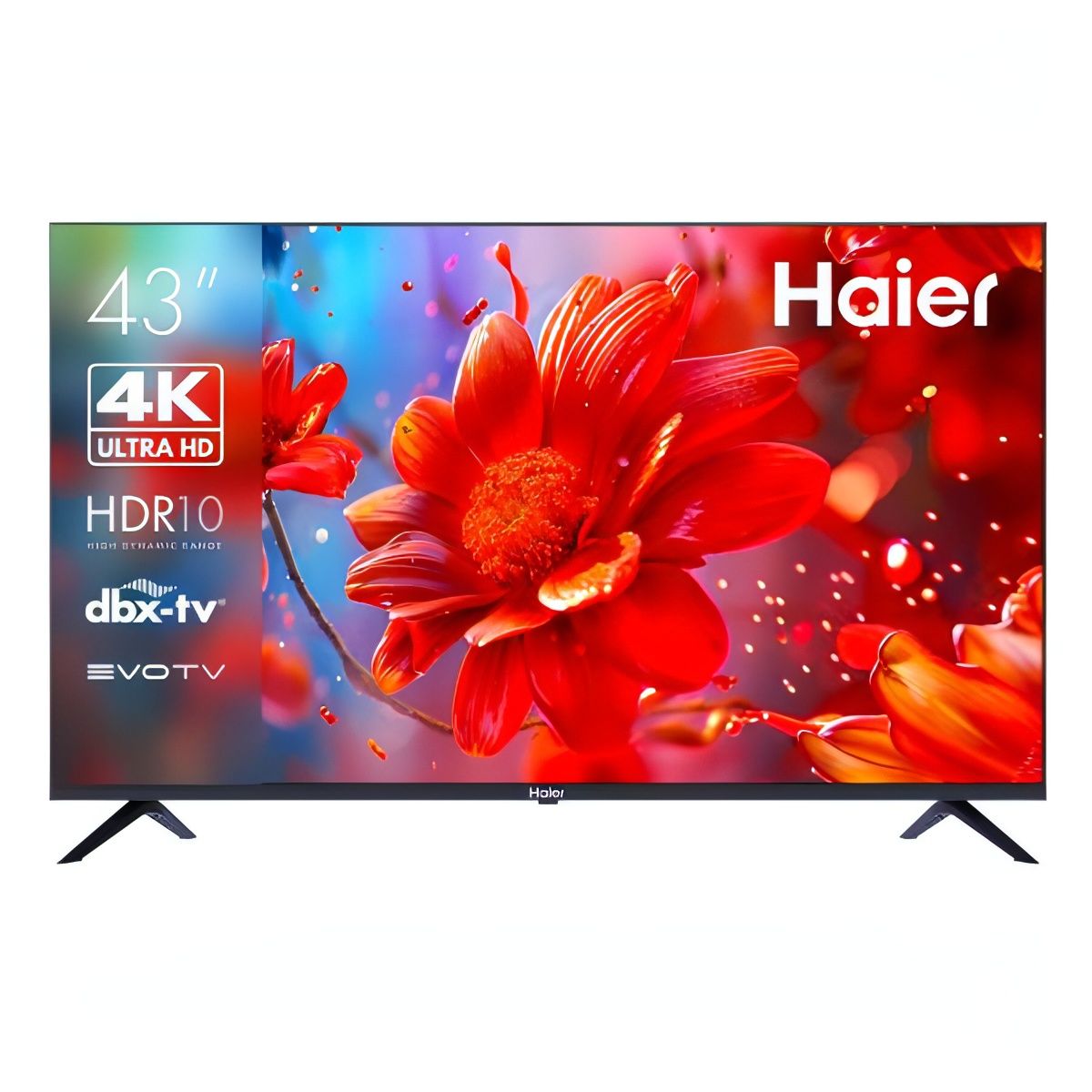 Haier Телевизор 43" 4K UHD, черный