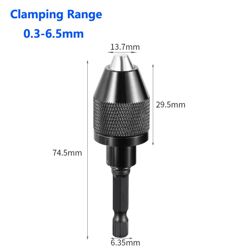 Мини-сверлильныйпатронбезключа0,3-8мм,самозатягивающиесясверладляэлектродрели,Цангаинструментыдлякрепления1/4дюйма,шестигранныйхвостовик,быстраястрота