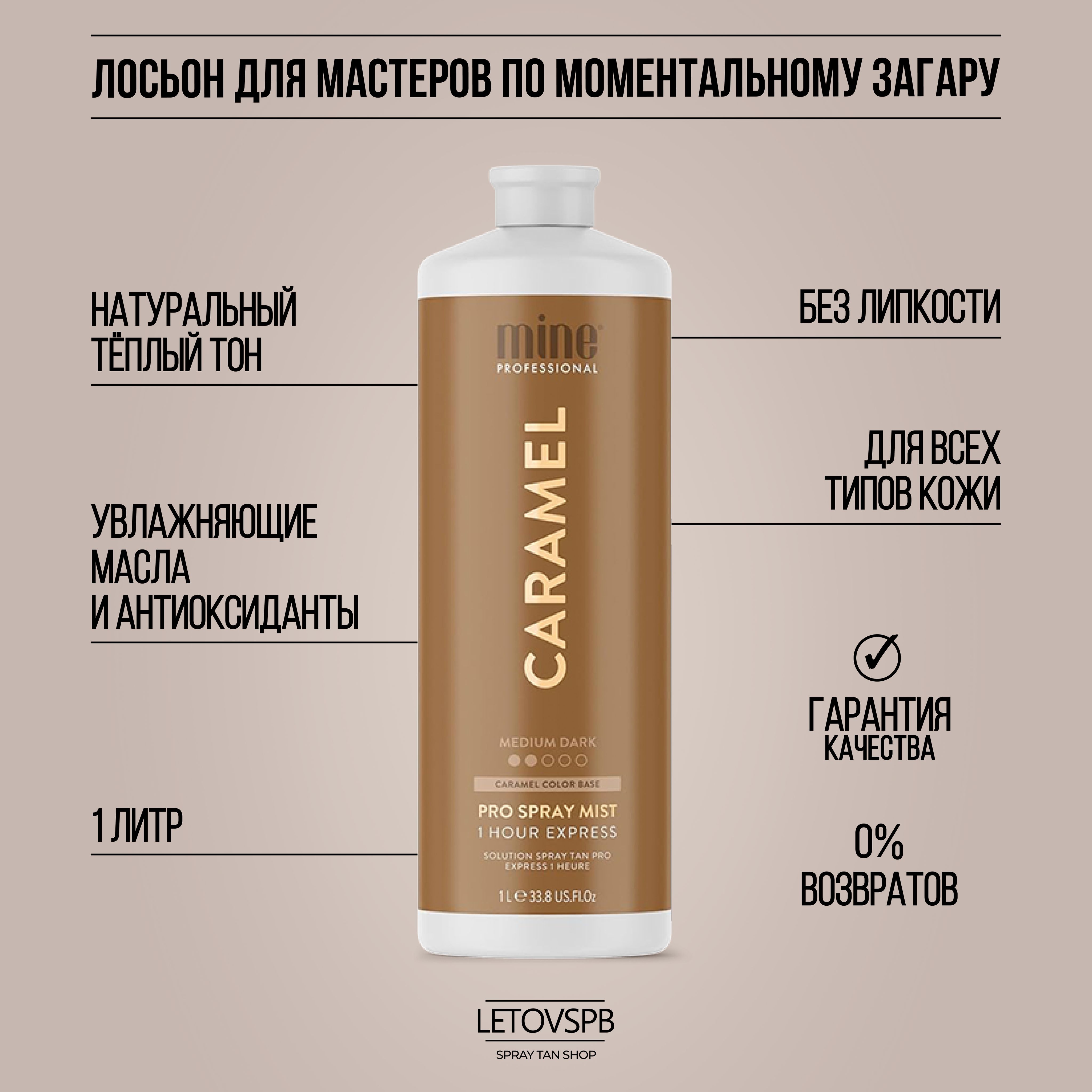 MineTan Лосьон для моментального загара Caramel Pro Spray Mist