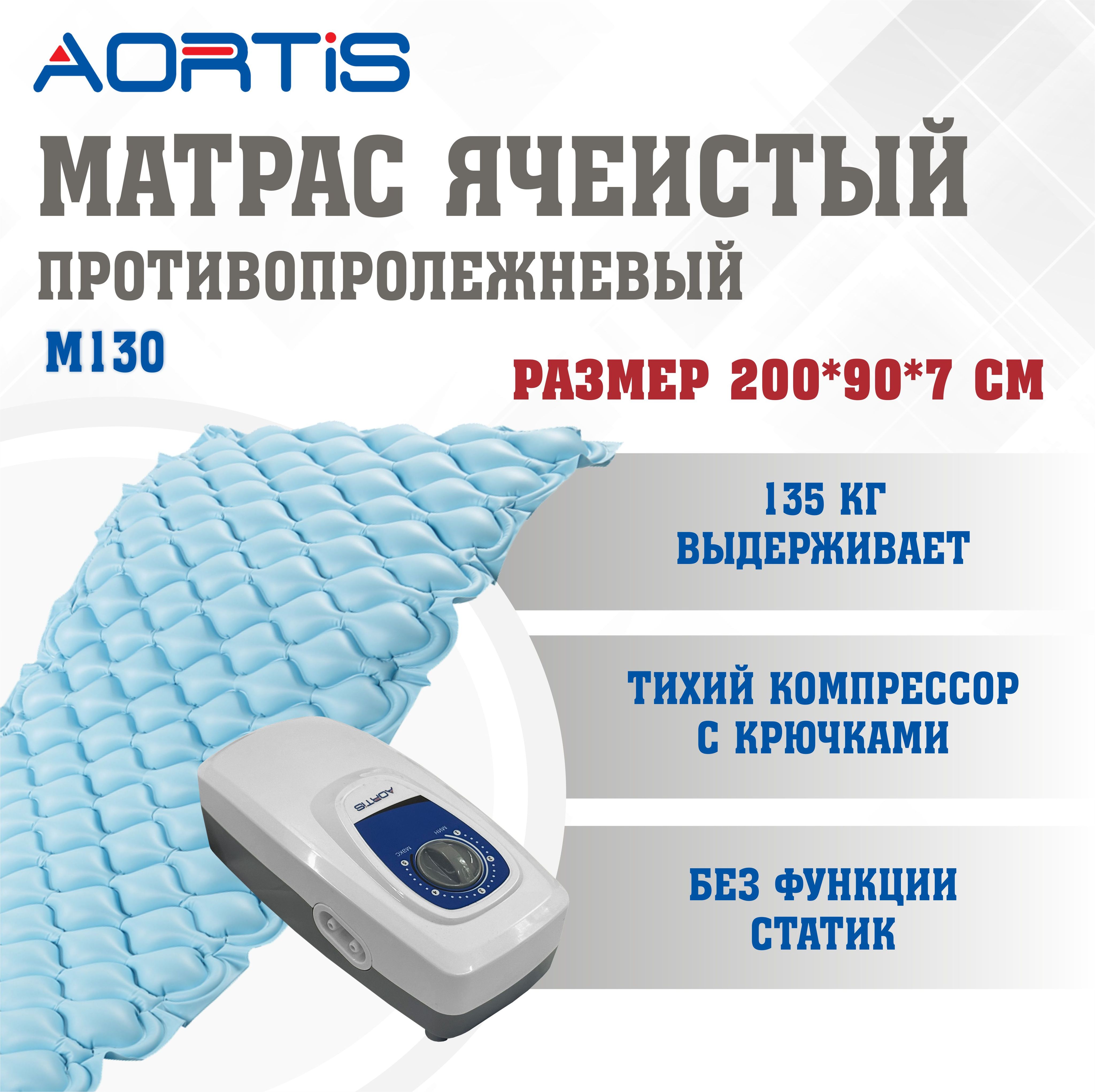 Матрас противопролежневый AORTIS ячеистый (без статик)M130