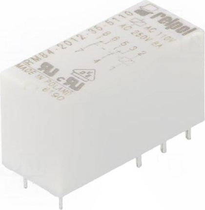 Реле RELPOL RM84-2012-35-5110 Реле: электромагнитное DPDT Uобмотки: 110ВAC 8A/250ВAC 8А PCB 1шт