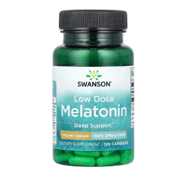 Мелатонинвнизкойдозе,SwansonLowDoseMelatonin,1мг,120капсул