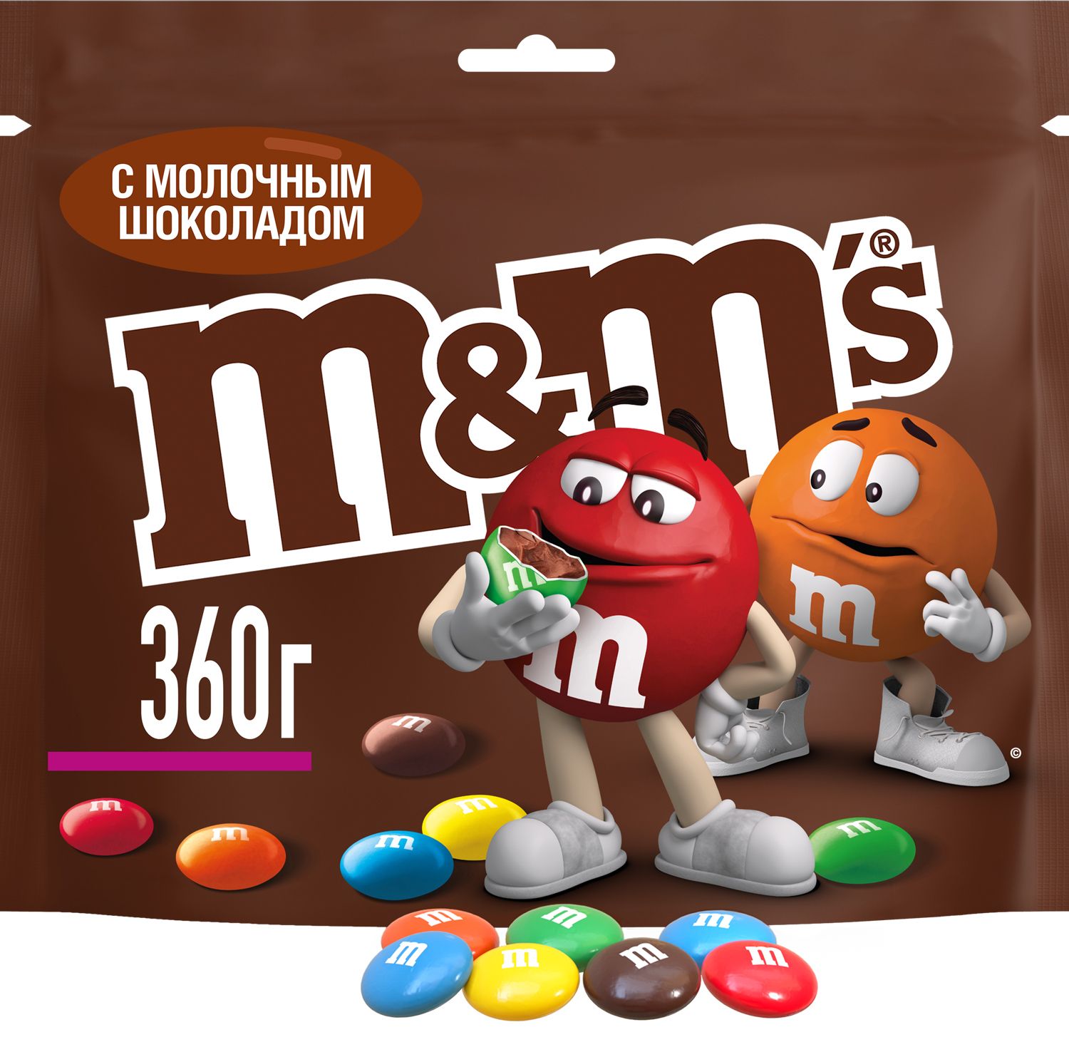 Конфеты M&M's драже c молочным шоколадом для компании, 360 г