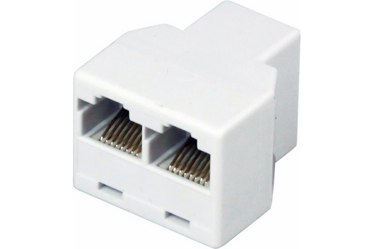 Компьютерныйдвойник(штекер-2гнезда)RJ-45(8P-8C)