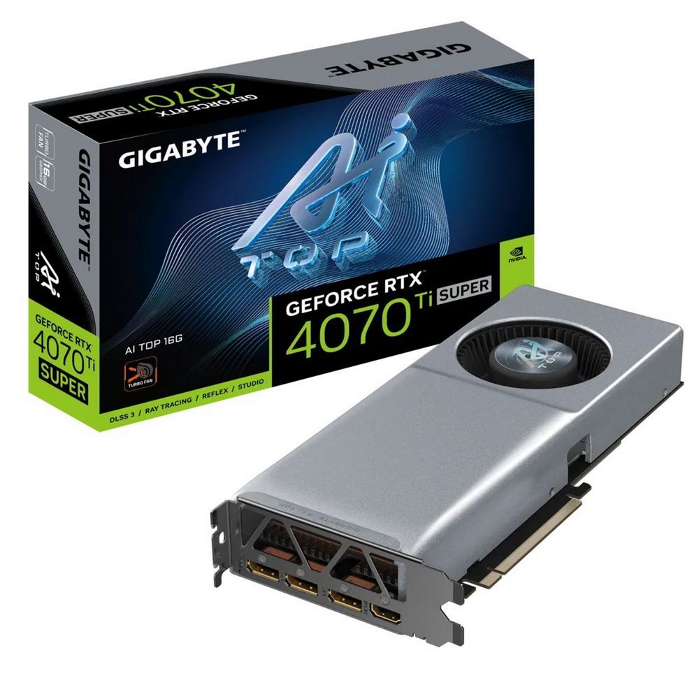 Gigabyte Видеокарта GeForce RTX 4070 Ti SUPER GigaByte nVidia GeForce RTX 4070 Ti Super 16Gb 16 ГБ (GV-N407TSAI TOP-16GD)