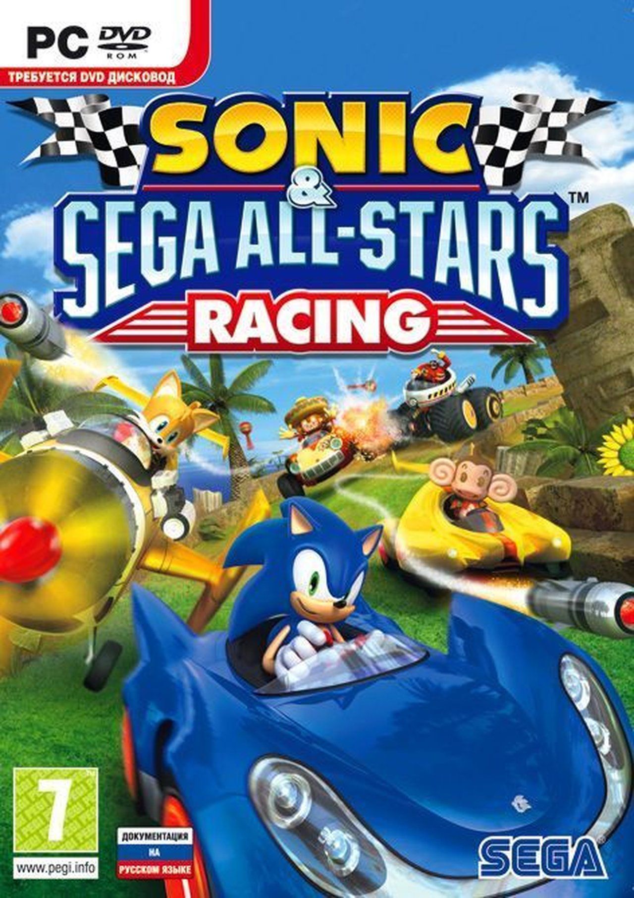 Игра Sonic and SEGA All-Stars Racing. Хорошие игры Русская Версия Jewel (PC)