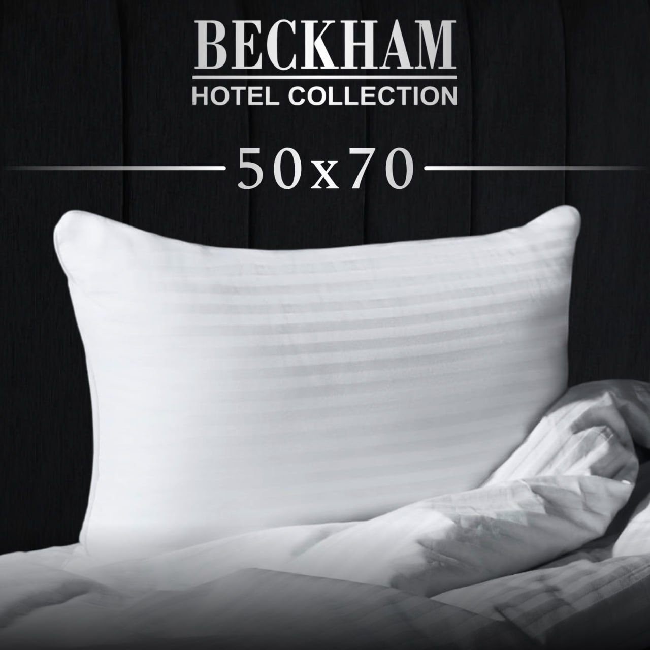 BECKHAMHOTELCOLLECTIONПодушкаbeckhamhotelcollection,Средняяжесткость,Силиконизированноеволокно,Хлопок,50x70см