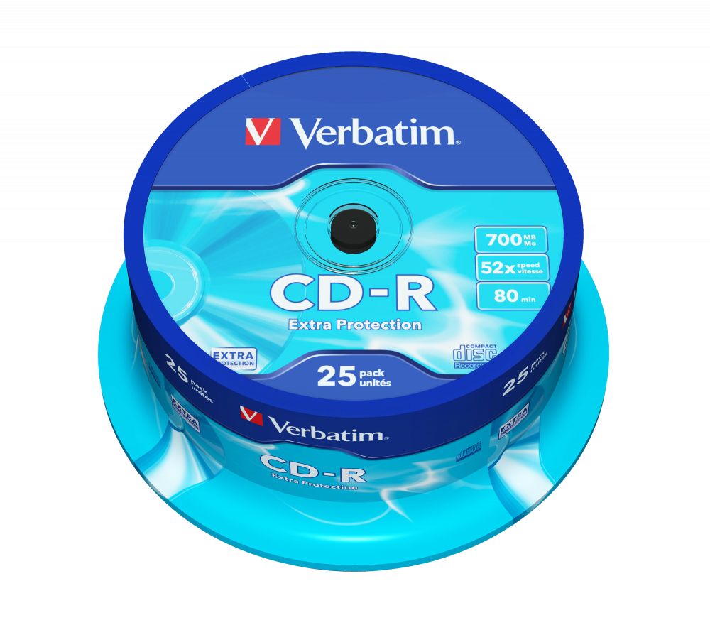 Диски CD-R 700Mb Verbatim (43432) 52X EXTRA PROTECTION 25шт Spindle