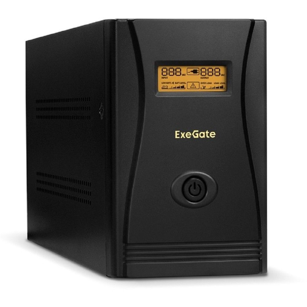 Exegate EX292635RUS ИБП ExeGate SpecialPro Smart LLB-2200.LCD.AVR.2SH.RJ.USB <2200VA/1300W, LCD, AVR,2*Schuko,RJ45/11,USB, металлический корпус, Black>