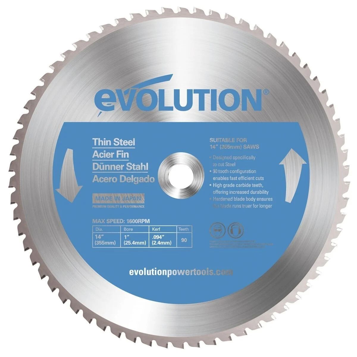 Evolution Диск пильный 355 x 2.4 x 25.4; 90  зуб.